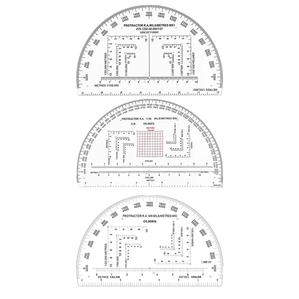 Military Map Protractor Coordinate Scale Ruler | Navigation Tool