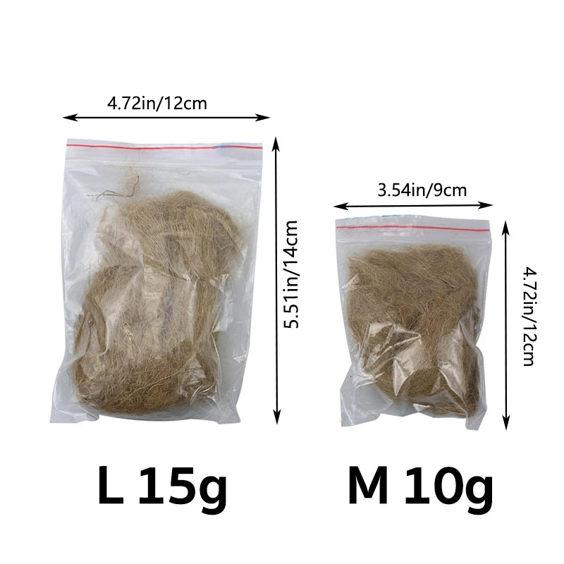 Natural Jute Silk Fire Starters | Lightweight Emergency Fire Igniter