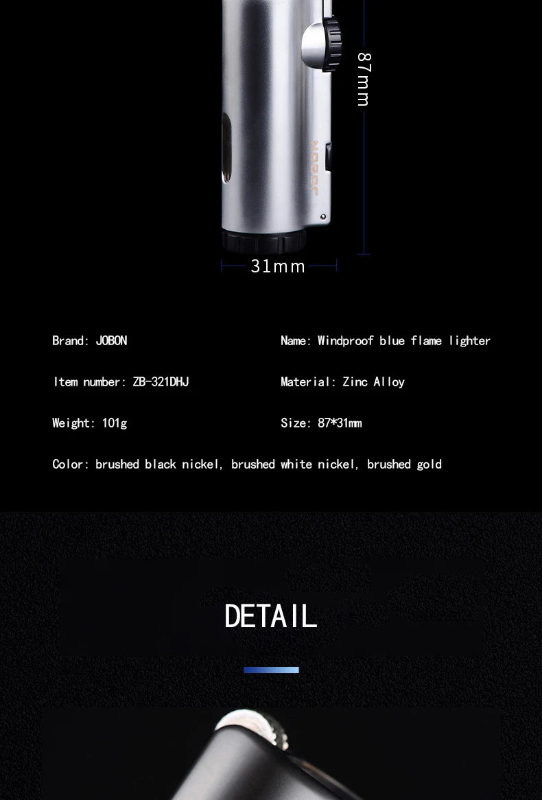 4-Flame Jet Torch Windproof Cigar Lighter | Metal Butane Lighter