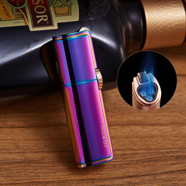 4-Flame Jet Torch Windproof Cigar Lighter | Metal Butane Lighter