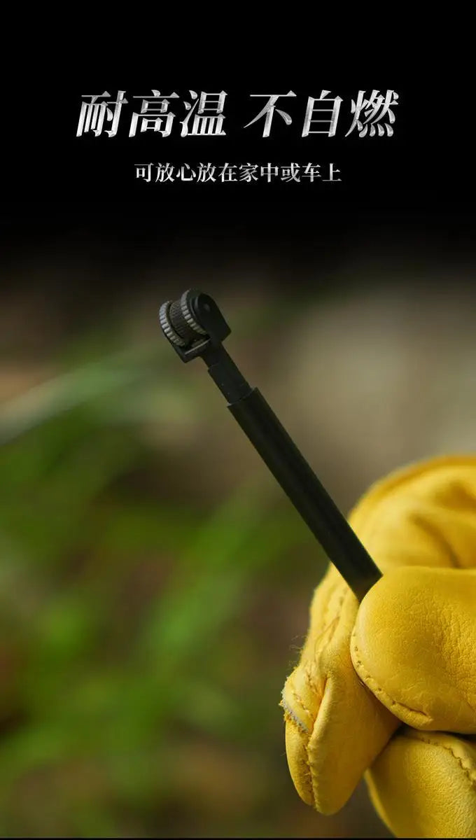 3K Carbon Fiber Handle Outdoor Emergency Survival Camping Roller Flint High Purity Portable Lightweight Fire Stick Equipment