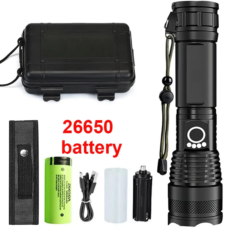 Rechargeable LED Torch | Super Bright Tactical Flashlight
