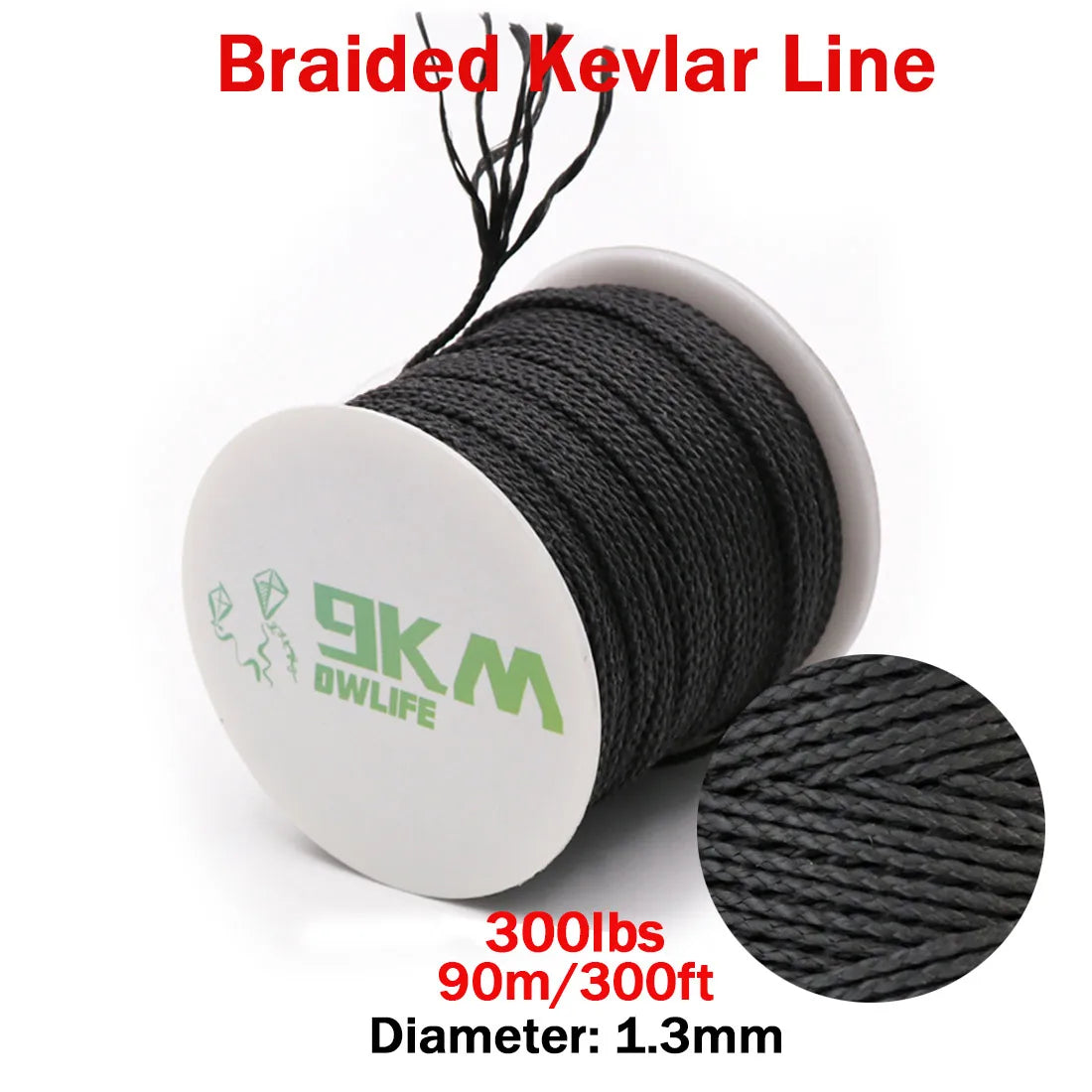 9KM Kevlar Cord |High Strength, Flame-Resistant, Braided Outdoor Line