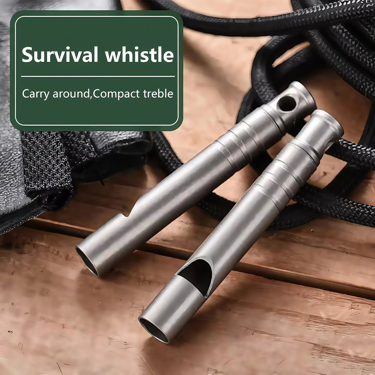 Titanium Emergency Survival Whistle with Lanyard – Ultralight Safety Whistle for Camping, Hiking & Outdoor Adventures