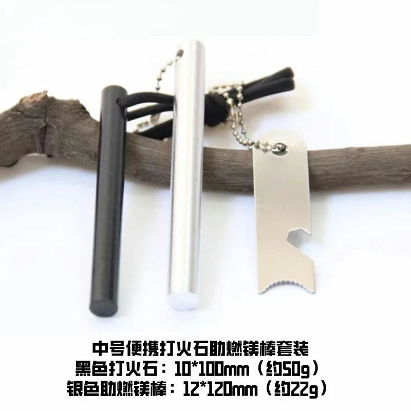 Outdoor Survival Fire Starter | Magnesium Flint Rod Kit