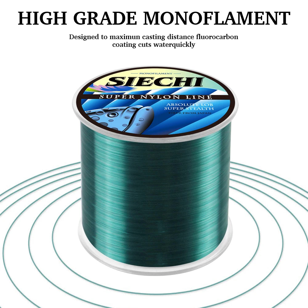 SIECHI Fluorocarbon Fishing Line | 500M / 1000M Strong Sinking Carp Line