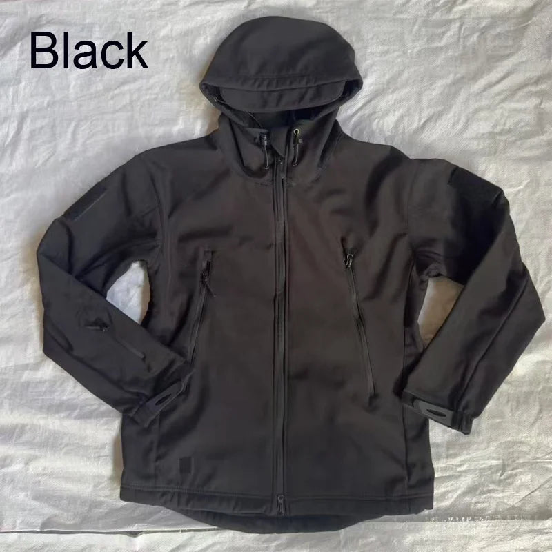 Men’s Softshell Fleece Jacket | Winter Windproof Outdoor Coat