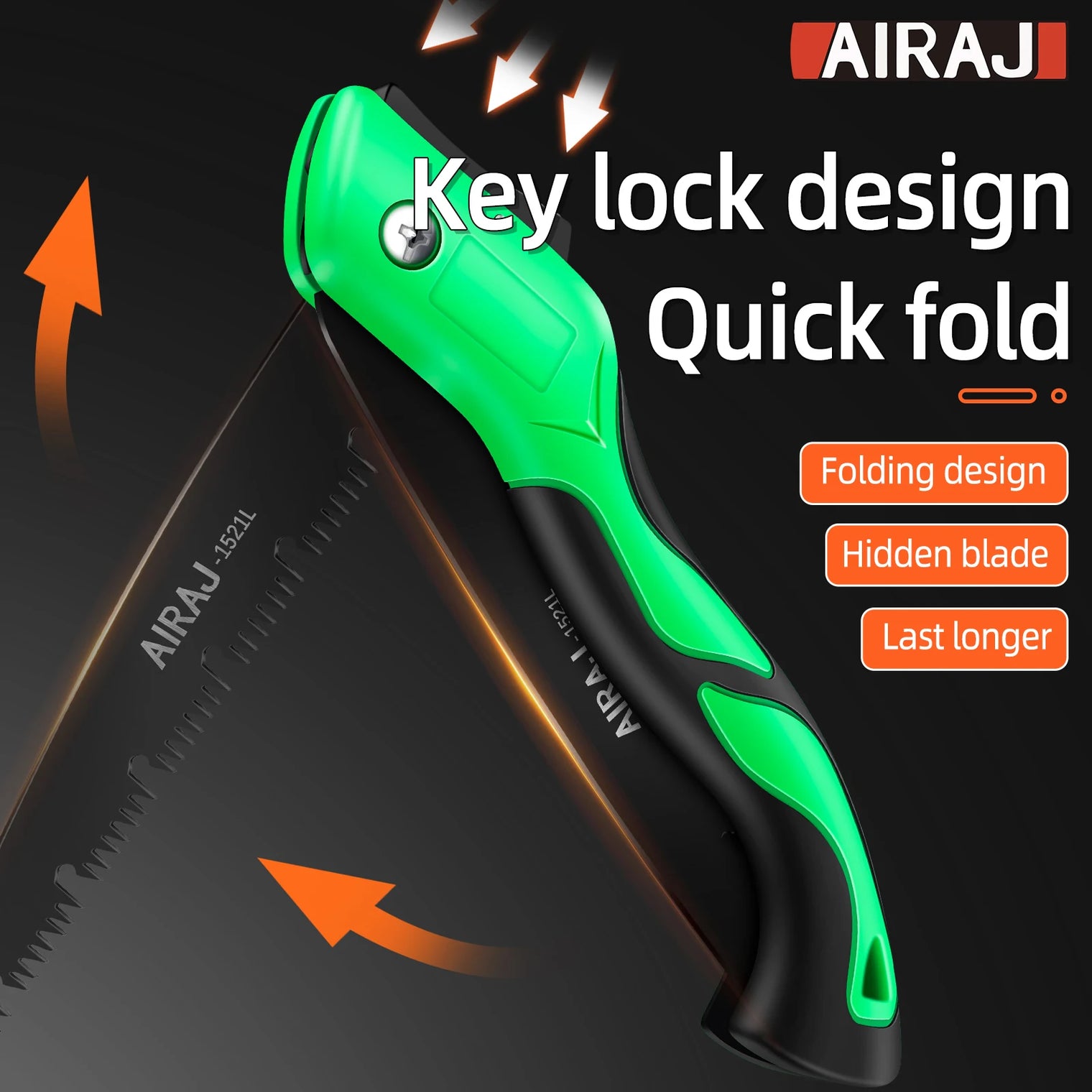 AIRAJ 1pc Extended Multi-functional Hand Saw, Woodworking Portable Steel Saw, Outdoor Tree And Camping Hand Saw