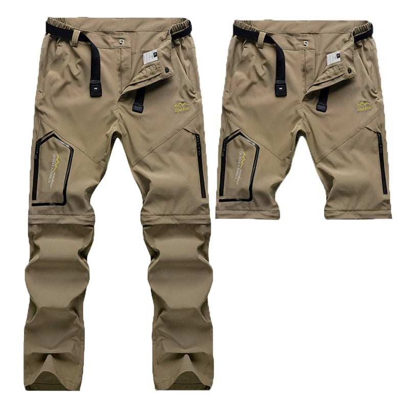 Men’s Convertible Cargo Tactical Pants | Water-Resistant Hiking & Outdoor Pants