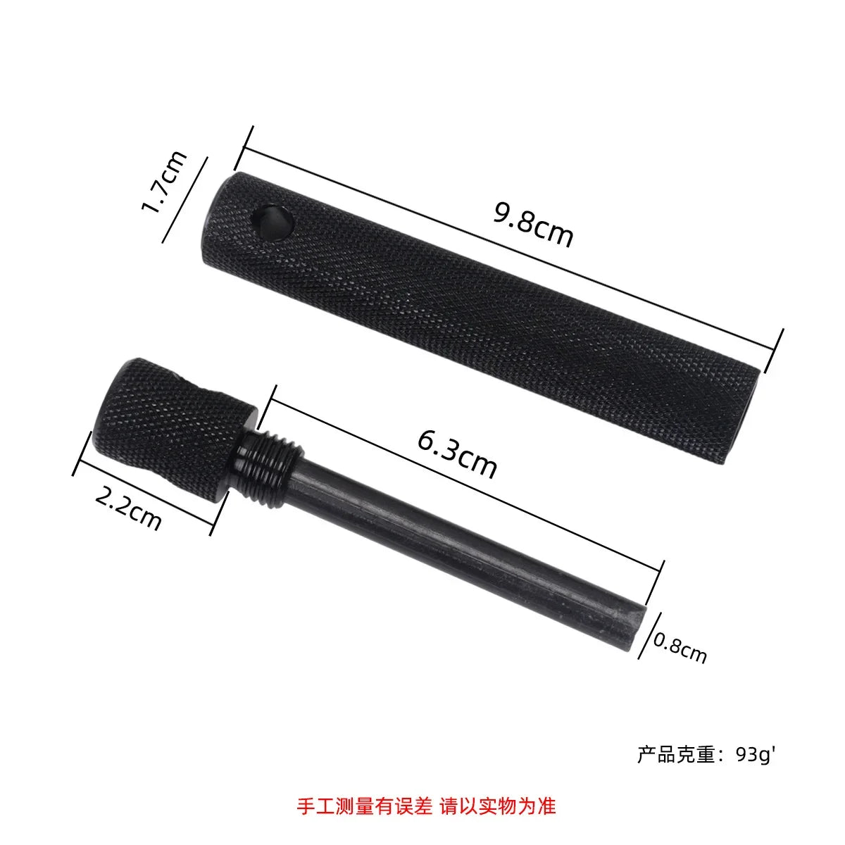 Fire Steel Magnesium Rod | Spark Steel with Chain & Compass