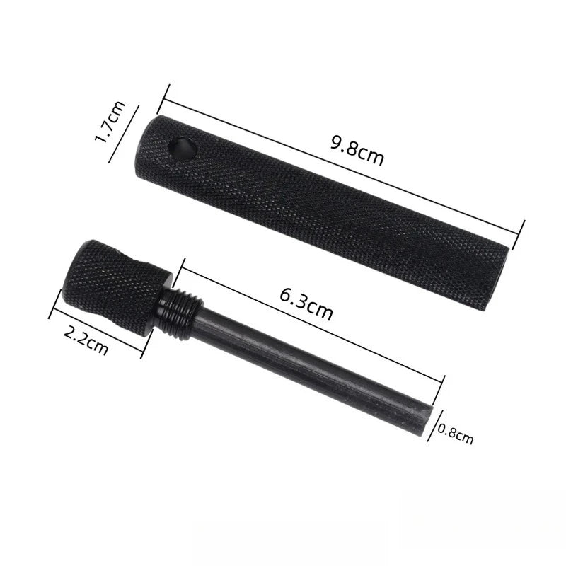 Fire Steel Magnesium Rod | Spark Steel with Chain & Compass