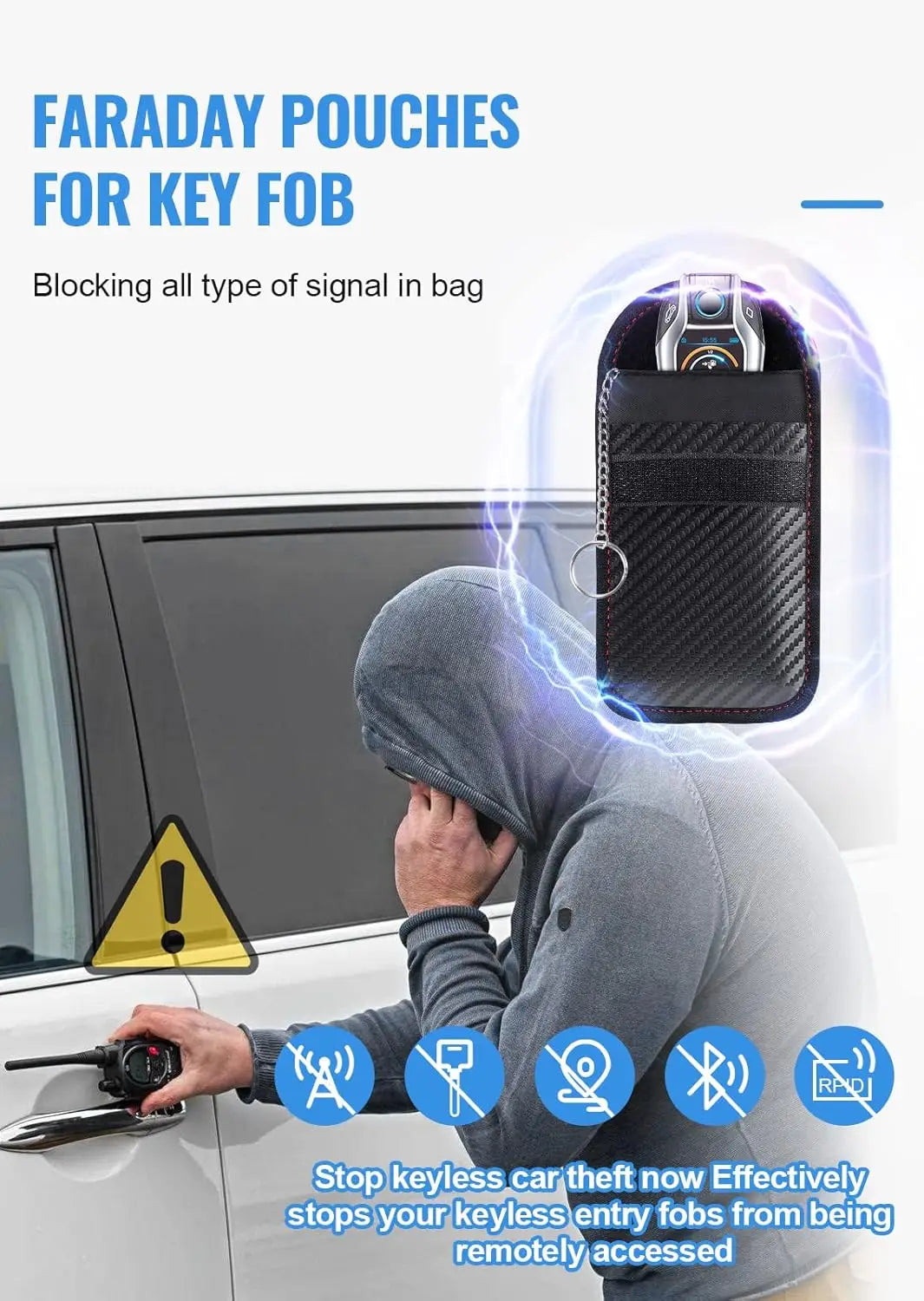 Protection Car Key Box & 2 Faraday Bags | Keyless Go Protection