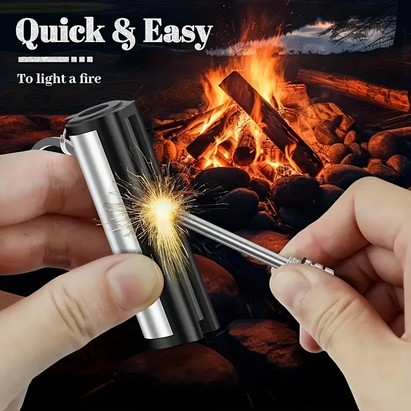 Permanent Match Lighter | Waterproof Keychain Fire Starter | Outdoor Adventure Tool