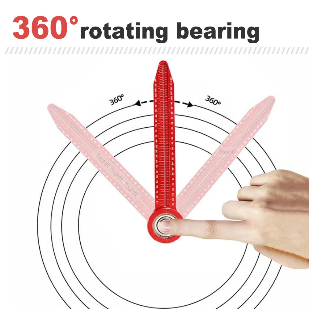 Woodworking Drawing Compass | Circular Hole Ruler & Scribe Gauge