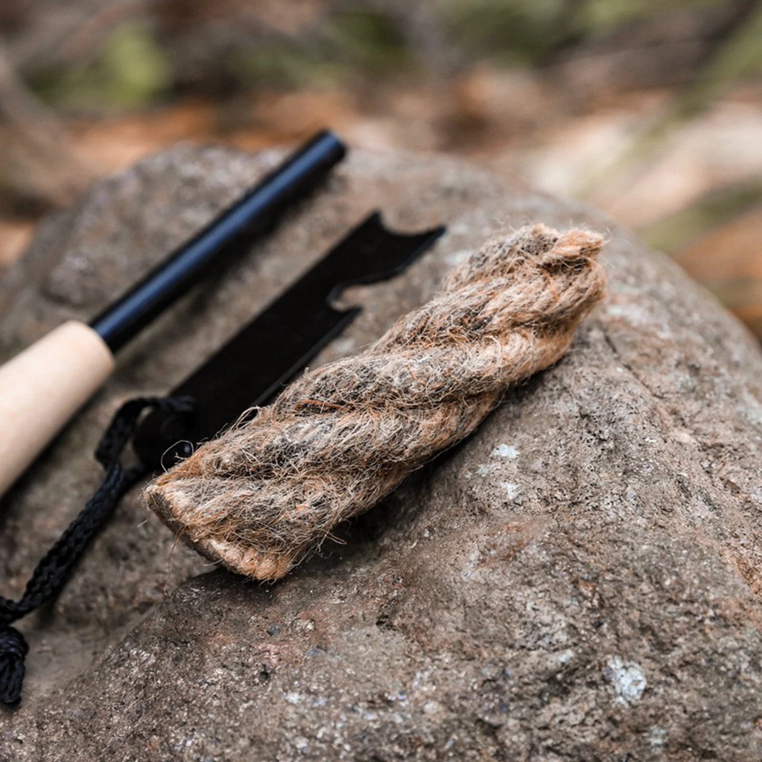 Outdoor Survival Tinder Rope | Quick Fire Starter for Camping & Hiking