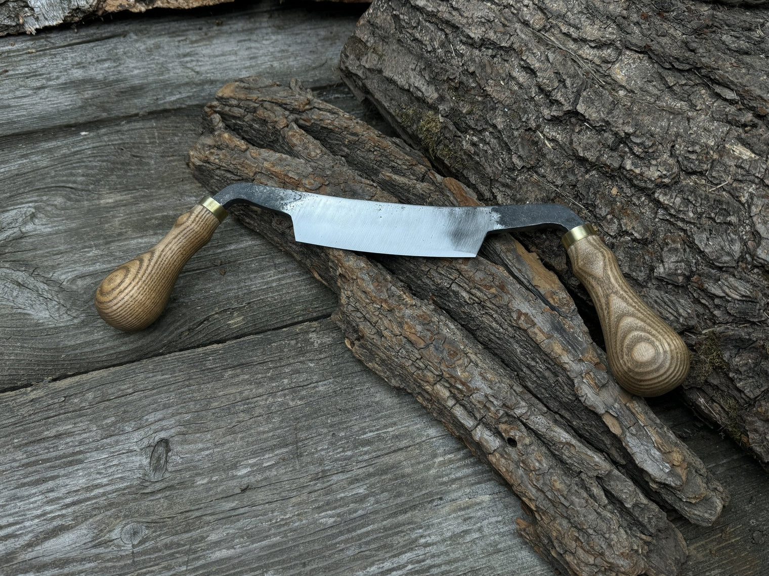 Curved Draw Knife (Push/Pull Shave), 10.5 cm (4.1 inch) Cutting Edge