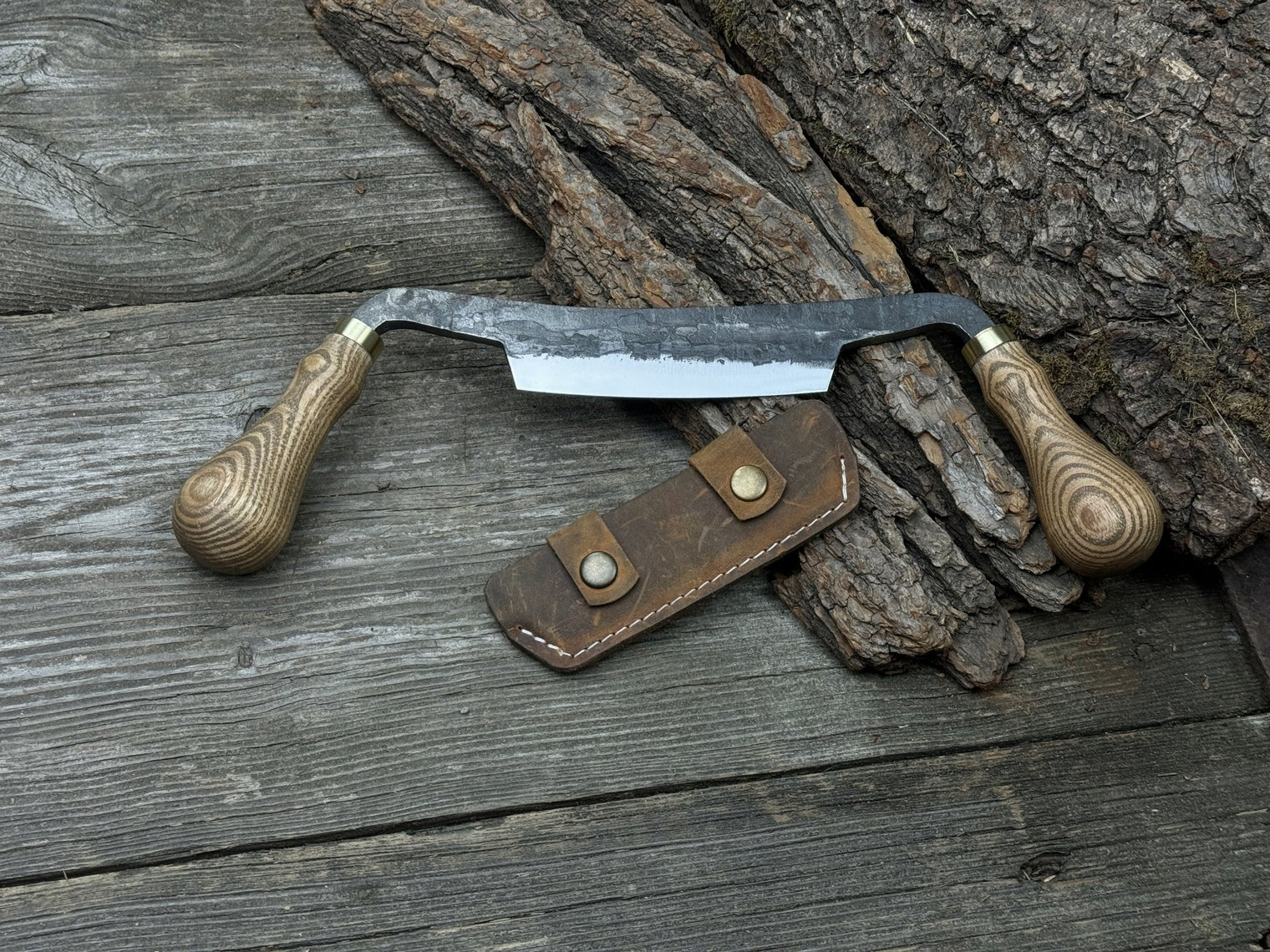 Curved Draw Knife (Push/Pull Shave), 10.5 cm (4.1 inch) Cutting Edge