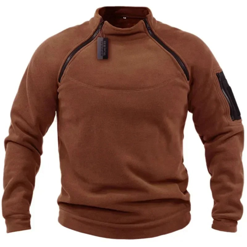 The EDC Outpost Men’s Tactical Polar Fleece Jacket – Windproof Hunting, Hiking & Outdoor Thermal Pullover