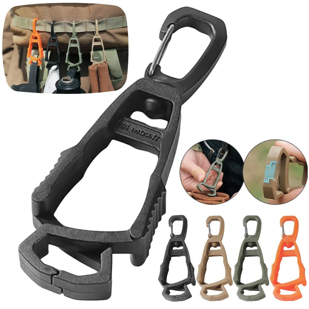 The EDC Outpost Outdoor Protective Glove Clip Hanger – Multi-Purpose Safety Glove Holder with Anti-Drop Belt Clamp for Work & Construction
