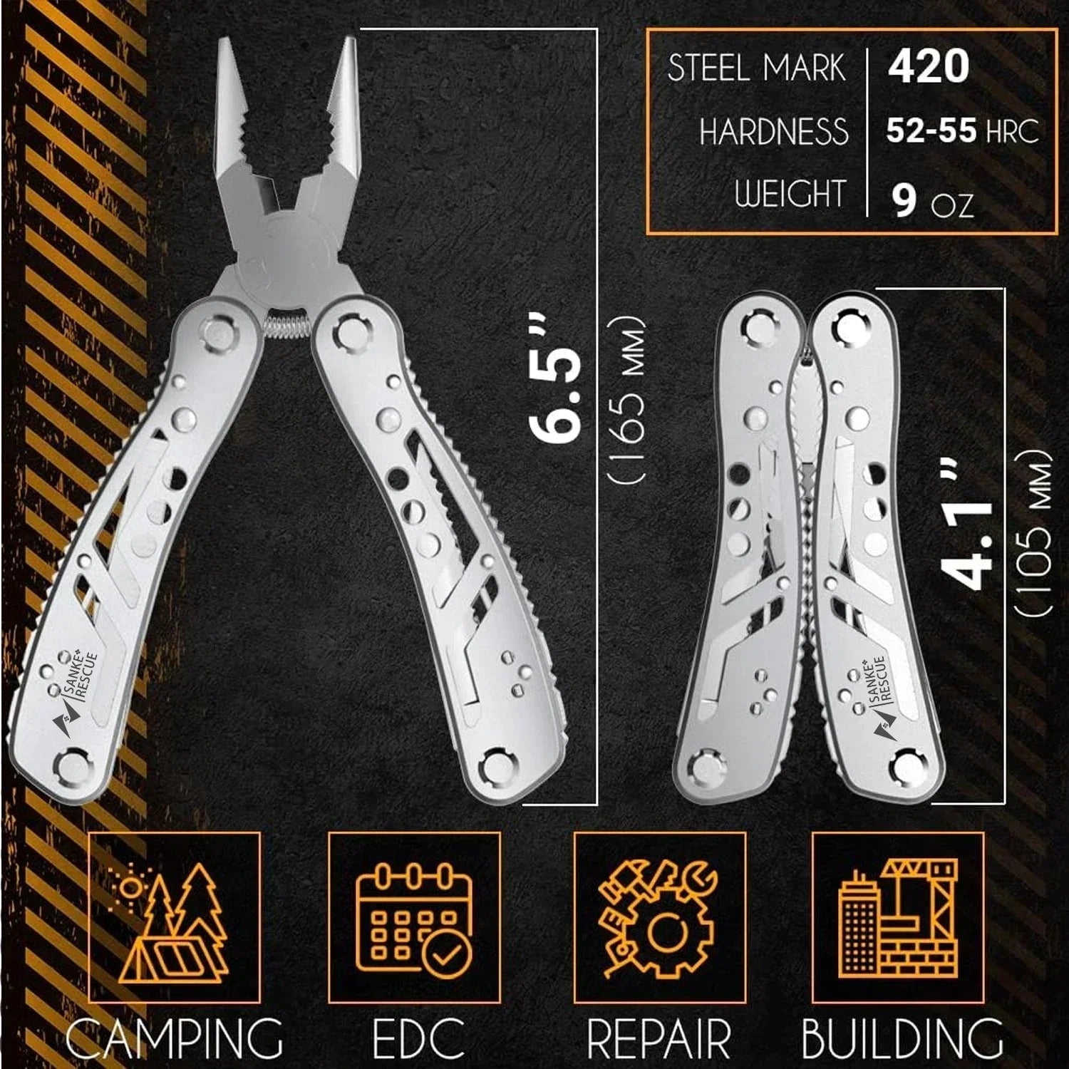 The EDC Outpost 24-in-1 Heavy-Duty Multitool Pliers with Screwdriver Set – Survival, Camping, Hunting & Everyday Carry Gear