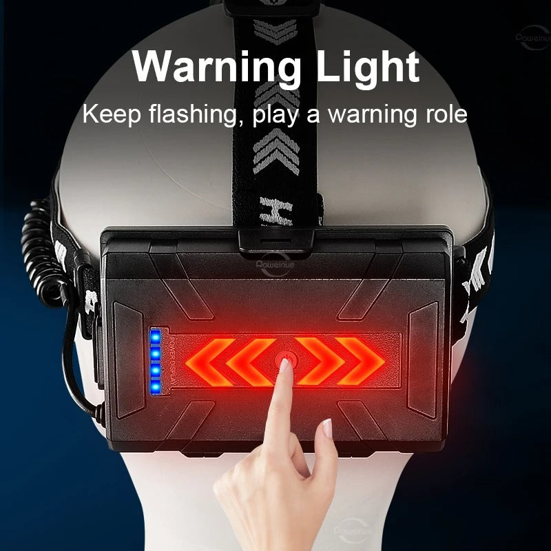 The EDC Outpost 80000LM Powerful XHP360 LED Headlamp – USB Rechargeable Headlight Flashlight with Large Aperture for Camping, Fishing & Outdoor Adventures