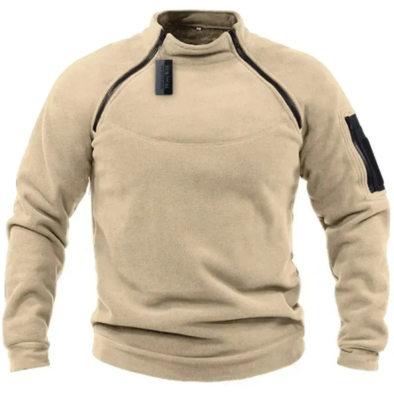 The EDC Outpost Men’s Tactical Polar Fleece Jacket – Windproof Hunting, Hiking & Outdoor Thermal Pullover