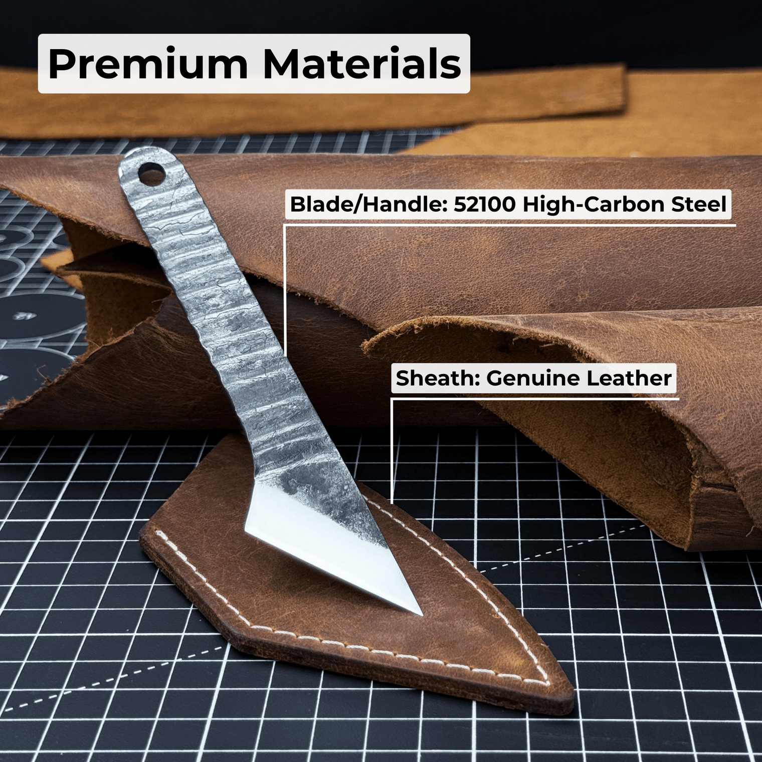 Marking Knife Kiridashi with leather sheath, 4 cm (1.57 inches)