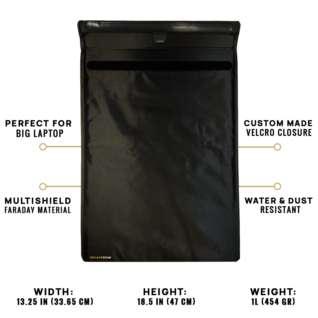 Premium Laptop Faraday Bag | EMP & Signal Blocking for 15" Laptops