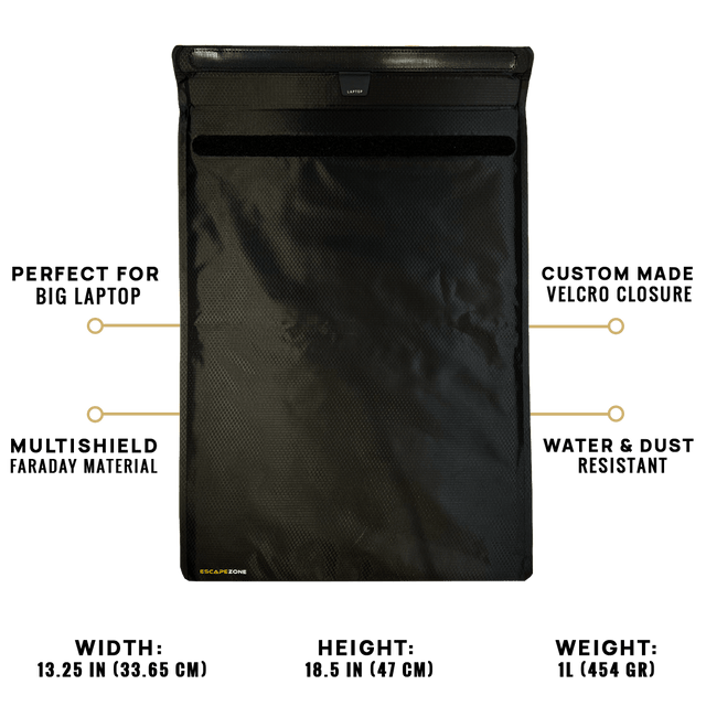 Premium Laptop Faraday Bag | EMP & Signal Blocking for 15" Laptops