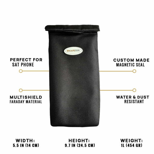 Satellite Phone Faraday Bag | Mobile Device Signal Blocking Pouch