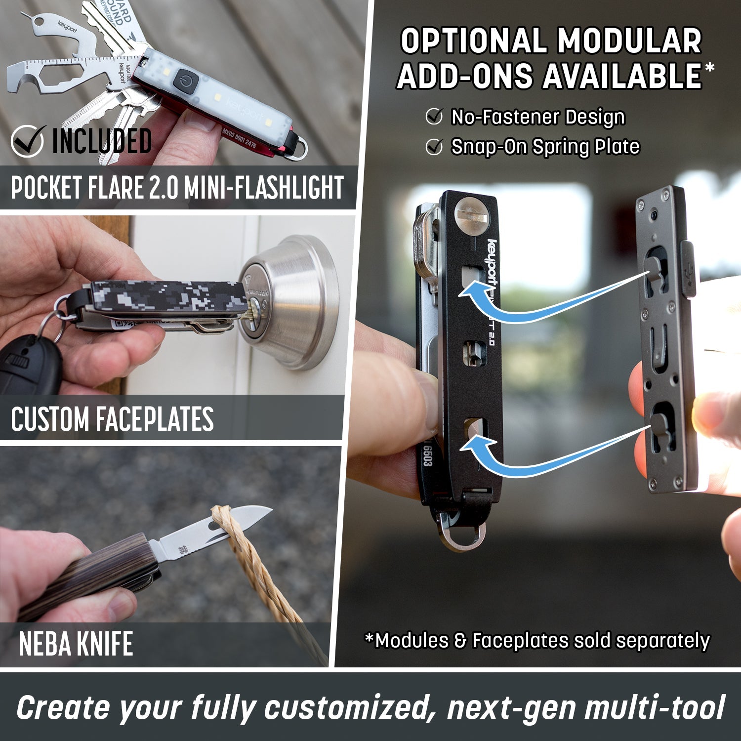 Keyport Pivot 2.0 Essential Plus Kit | Modular EDC Key Organizer System