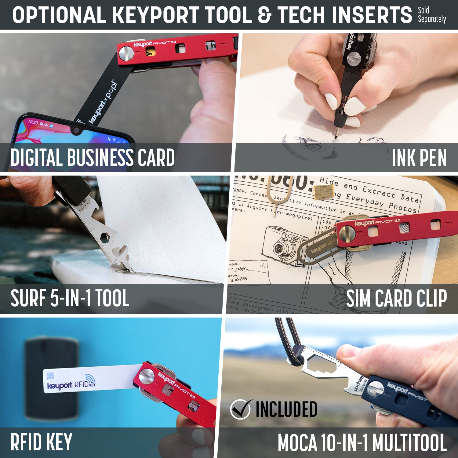 Keyport Pivot 2.0 Essential Plus Kit | Modular EDC Key Organizer System