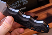 Handmade D2 Flat Grind Bushcraft Skinner Hunter Knife