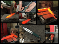 3-Piece Hand-Forged Throwing Knife Set, 22 cm (8.6 inches)