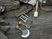 5-Piece Leather Working Tool Set With Nylon Mallet