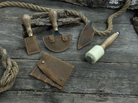 5-Piece Leather Working Tool Set With Nylon Mallet