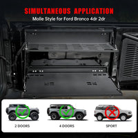 Tailgate Table & MOLLE Panel For Ford Bronco(2021-2024) - 2-Tier Camping Rack