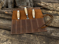 6 Pocket Leather Chisel Roll
