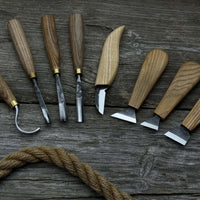 8-Piece Spoon Carving Tool Set with Sharpening Board