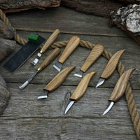 9-Piece Spoon Carving Tool Set with Sharpening Board