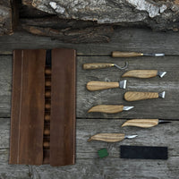 9-Piece Spoon Carving Tool Set with Sharpening Board