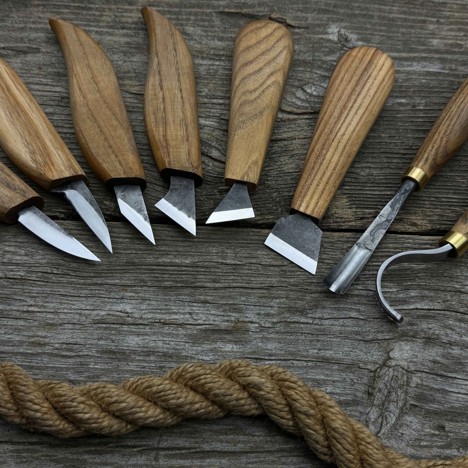 9-Piece Spoon Carving Tool Set with Sharpening Board