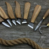 9-Piece Spoon Carving Tool Set with Sharpening Board