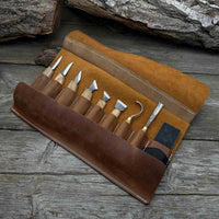 9-Piece Spoon Carving Tool Set with Sharpening Board