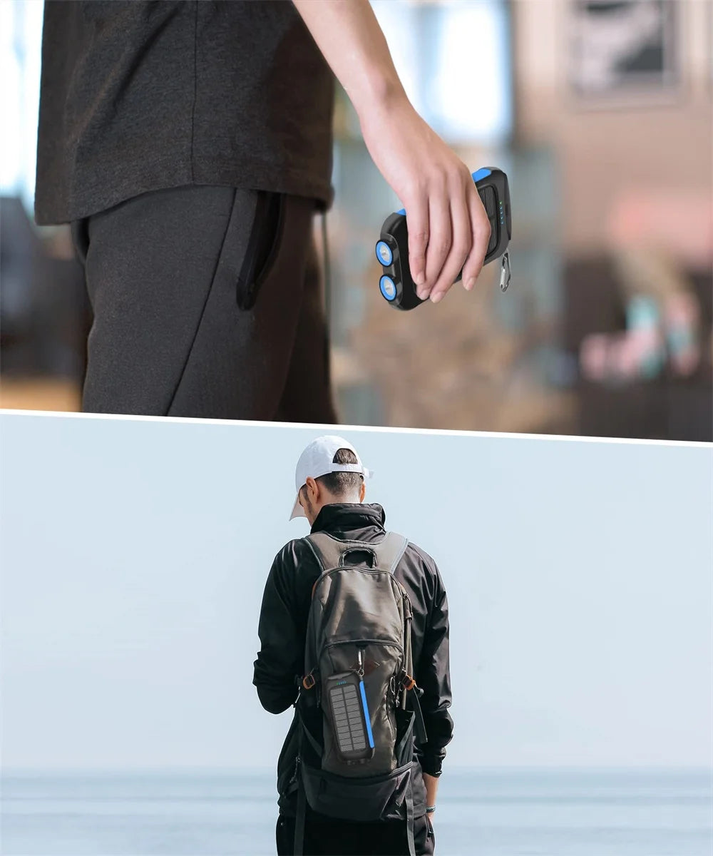 10000mAh Solar Power Bank | Waterproof Emergency Charger with Dual USB