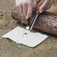 Flint Magnesium Fire Starter | Multifunctional EDC Survival Tool with Paracord Handle & Emergency Whistle