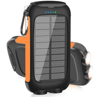 10000mAh Solar Power Bank | Waterproof Emergency Charger with Dual USB