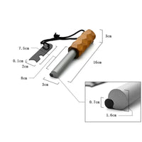 Flint Magnesium Fire Starter | Multifunctional EDC Survival Tool with Paracord Handle & Emergency Whistle