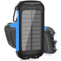 10000mAh Solar Power Bank | Waterproof Emergency Charger with Dual USB