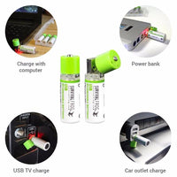 USB Rechargeable AA Batteries 4-Pack | No Charger Needed - Direct USB Charging